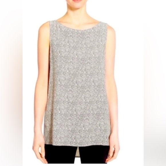 Eileen Fisher Broken Chevron Tunic Tank Top - Picture 1 of 9